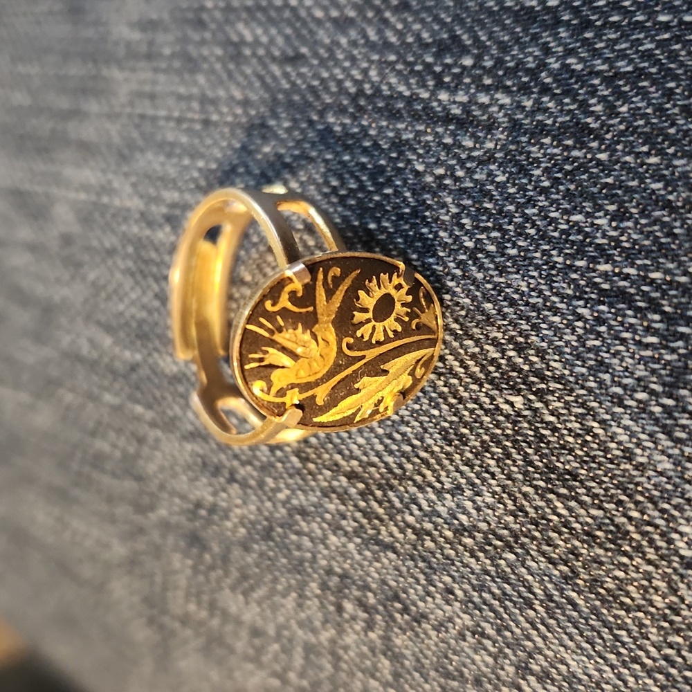 Vintage Damascene Ring